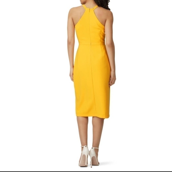 Harlyn Yellow Sheath Asymmetrical Dress - Picture 3 of 13
